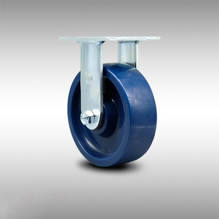 Service Caster 6 Inch Stainless Steel Solid Poly Wheel Rigid Caster with Ball Bearing SCC SCC-SS30R620-SPUB